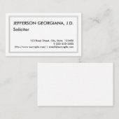 Minimale Anwaltskarte Visitenkarte (Vorne/Hinten)