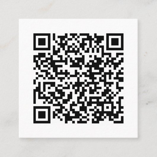 Minimale Anzahl benutzerdefinierbarer QR-Code für  Quadratische Visitenkarte (Vorderseite)