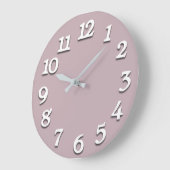 Minimale Anzahl Grau Silver White Mauve Lavener Große Wanduhr (Winkel)