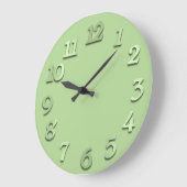 Minimale Anzahl Graue Silbergraue Minze Grüne Erbs Große Wanduhr (Winkel)