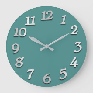 Minimale Anzahl Grauminze Aquamarine Wasserwaage Große Wanduhr