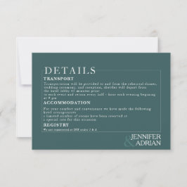Minimale Aquamarine Einladung zur Hochzeit