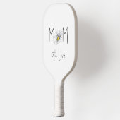Minimale Aquarell-Gänseblümchen-Mutterliebe Mutter Pickleball Schläger (Links)