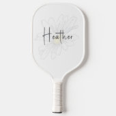 Minimale Aquarell-Gänseblümchen-Mutterliebe Mutter Pickleball Schläger (Rückseite)