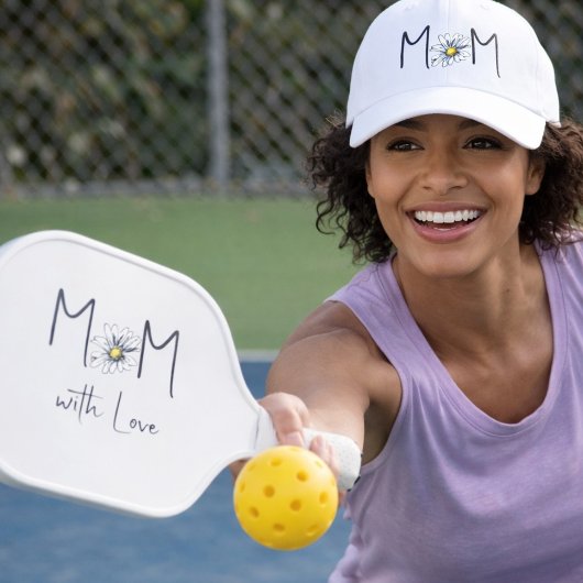 Minimale Aquarell-Gänseblümchen-Mutterliebe Mutter Pickleball Schläger