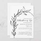 Minimale Arch Celebration of Life Invitation Einladung (Vorne/Hinten)