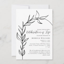 Minimale Arch Celebration of Life Invitation Einladung