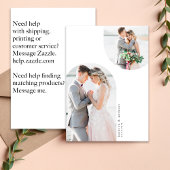 Minimale Arch Curve Multi-Foto Hochzeit Dankeskarte