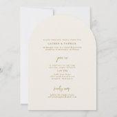 Minimale Arch Elopement-Hochzeitkarte Einladung (Rückseite)