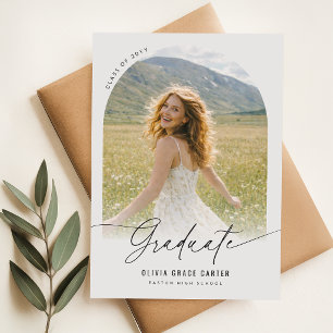 Minimale Arch-Foto-Abschlussanzeige Postkarte