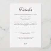 Minimale Arch Peach Fuzz Bold Wedding Folieneinladung (Rückseite)