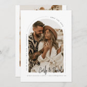 Minimale Arch Save the Date Einladung (Vorne/Hinten)