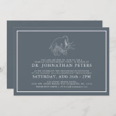 Minimale Archäologie Graduation|Retirement laden Einladung (Vorne/Hinten)