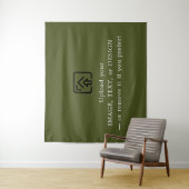 Minimale Armee-Grün-Ästhetik-Hängende Wandteppich (Beispiel)