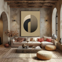 Minimale Art Deco Bogenwandkunst | Luxuriöses Gold