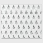 Minimale Art-weißes Packpapier für Weihnachten (Flach)