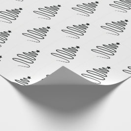 Minimale Art-weißes Packpapier für Weihnachten