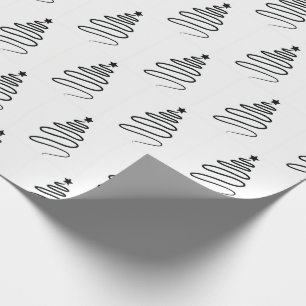 Minimale Art-weißes Packpapier für Weihnachten