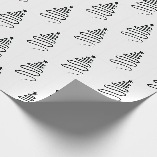 Minimale Art-weißes Packpapier für Weihnachten (Ecke)