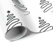 Minimale Art-weißes Packpapier für Weihnachten (Rolleneckpunkt)