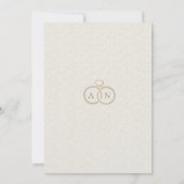 Minimale ästhetische islamische Hochzeitmonographi Einladung (Rückseite)