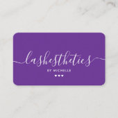 Minimale ästhetische Lash Tech Royal Lila Loyalitä Visitenkarte (Vorderseite)