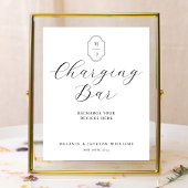 Minimale Aufladung für Bar Elegantes Skript & Mono Poster