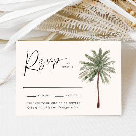 Minimale Auswahl an Palmen RSVP Karte