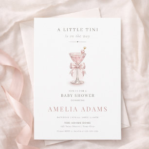 Minimale Baby-Party für ein Mädchen - Ein Tini kom Einladung