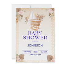 Minimale Baby Shower Einladung | Modern Neutral