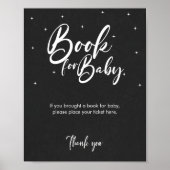Minimale Babyduschenbücher für Babysignatur Poster (Vorne)