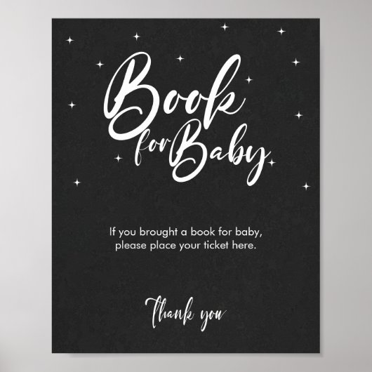 Minimale Babyduschenbücher für Babysignatur Poster (Vorne)