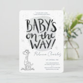 Minimale Babyparty Einladung (Stehend Vorderseite)