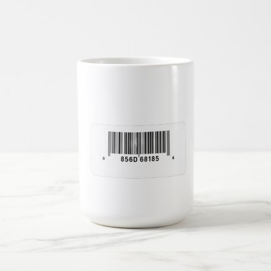 Minimale Barcode-Gestaltung Kaffeetasse (Mittel)