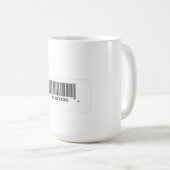 Minimale Barcode-Gestaltung Kaffeetasse (VorderseiteRechts)
