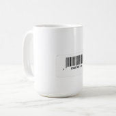 Minimale Barcode-Gestaltung Kaffeetasse (Vorderseite Links)