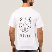 Minimale Bärenlinienkunst T-Shirt (Rückseite)