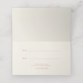 Minimale Basiskarte in Off-White & Pink Terminkarte (Innenseite Aufgefaltet)