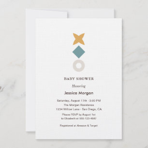 Minimale Bauhaus-Baby-Shower-Einladung Einladung