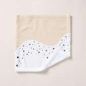 Minimale Bauweise mit Punkten Badhandtuch Set (Waschlappen)