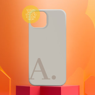 Minimale Bauweise mit riesigem Monogramm - neutral Case-Mate iPhone 14 Pro Hülle