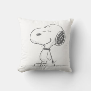 Minimale Beagle-Hund-Skizzen-Illustration Kissen