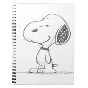 Minimale Beagle-Hund-Skizzen-Illustration Notizblock