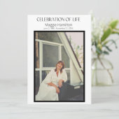 Minimale Beerdigungsfeier des Lebenszyklus-Program Einladung (Stehend Vorderseite)