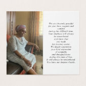 Minimale Beerdigungskarte für das Foto (Innenseite Aufgefaltet)