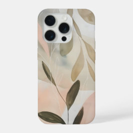 Minimale beige botanische Abstraktion mit weichen iPhone 15 Pro Hülle