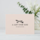 Minimale beige botanische Geschäft-QR-Code (Stehend Vorderseite)