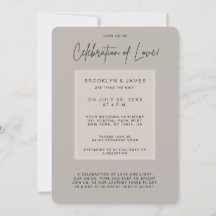Minimale Beige Hochzeit Feier der Liebe