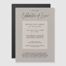Minimale Beige Hochzeit Feier der Liebe