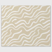 Minimale beige Sandwellen-Warm-Abstract-Pattern Geschenkpapier (Flach)